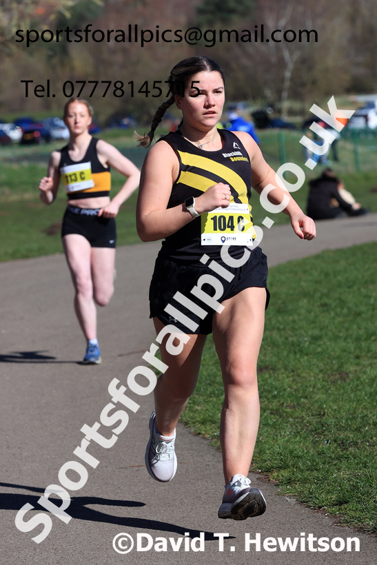 Senior Womens 2026 NECAA Royal Signals Road Relays, Hetton Lyons Country Park, Hetton le Hole. Photo: David T. Hewitson/Sports for All Pics